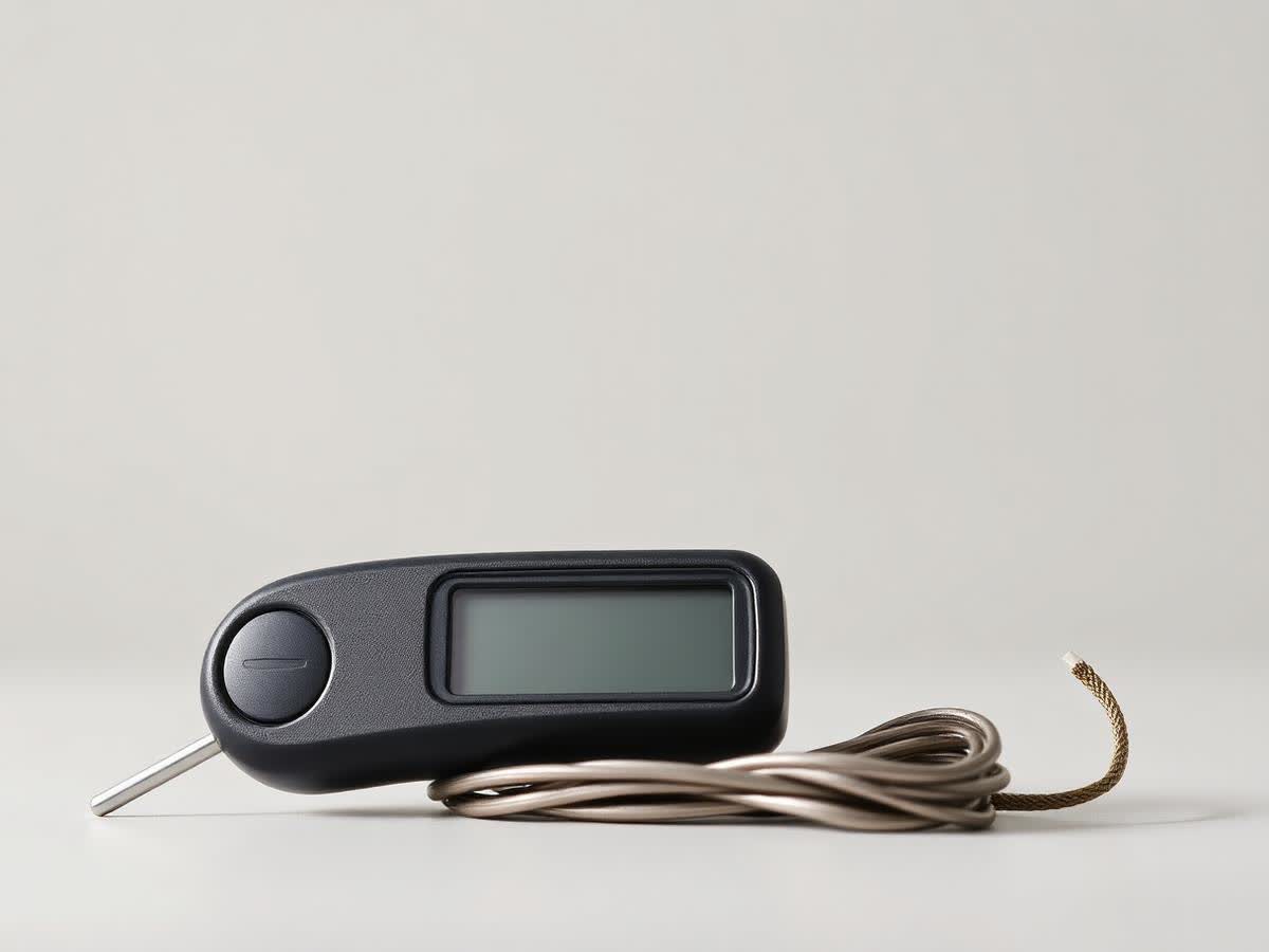 ThermoPro kookthermometer — voorbeeldbeeld: kernthermometer in een stuk vlees